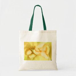 Gele rozen bladen tote bag