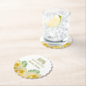 Gele Rozen Bloemen 80ste Verjaardagsfeestje Kartonnen Onderzetters (Insitu)