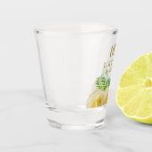 Gele Rozen Bloemen 80ste Verjaardagsfeestje Shot Glas (Links)