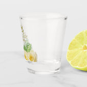 Gele Rozen Bloemen 80ste Verjaardagsfeestje Shot Glas (Rechts)