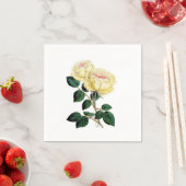 Gele Rozen Bloemen Papier servetten (Insitu)