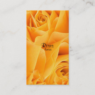 Gele rozen bloemist Visitekaartjes
