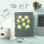 Gele Rozen Bloemstickers Sticker (iPad Cover)