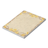 Gele Rozen Bloemstuk Vintage Notitieblok (Linkerzijde)