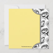 Gele  Rozen Bridal Shower Invitation Kaart (Achterkant)