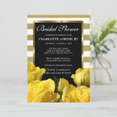 Gele rozen Bridal Shower-uitnodigingen Kaart (Staand voorkant)