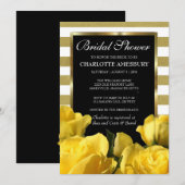 Gele rozen Bridal Shower-uitnodigingen Kaart (Voorkant / Achterkant)