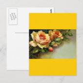 Gele rozen briefkaart (Voorkant / Achterkant)