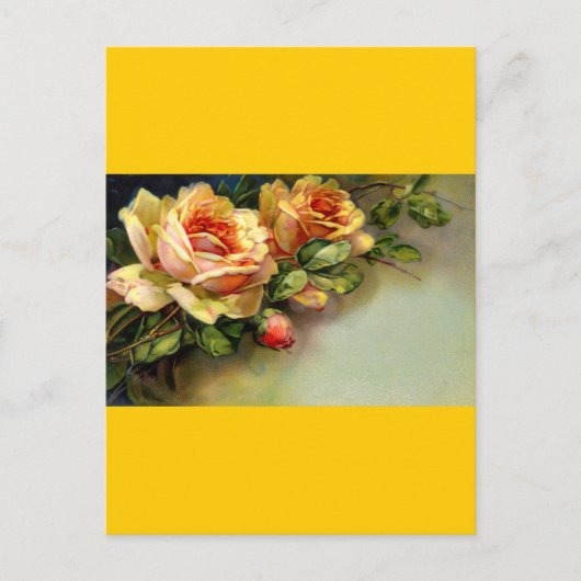 Gele rozen briefkaart (Voorkant)