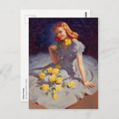 Gele rozen briefkaart (Voorkant / Achterkant)