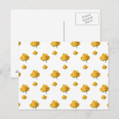 Gele rozen briefkaart (Voorkant / Achterkant)