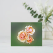 gele rozen briefkaart (Staand voorkant)