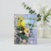 Gele rozen briefkaart (Staand voorkant)