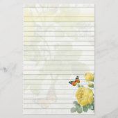 Gele rozen briefpapier (Voorkant)