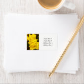 Gele rozen bruiloft adresetiketten etiket (Insitu)