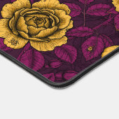 Gele rozen bureaumat (Hoek)