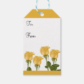 Gele rozen cadeaulabel (Voorkant)