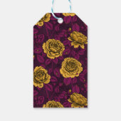 Gele rozen cadeaulabel (Achterkant)