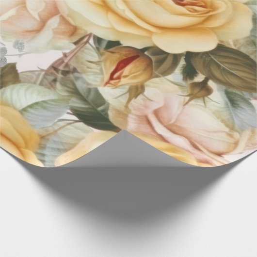  gele rozen cadeaupapier (Hoek)