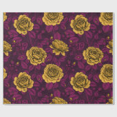 Gele rozen cadeaupapier (Vlak)