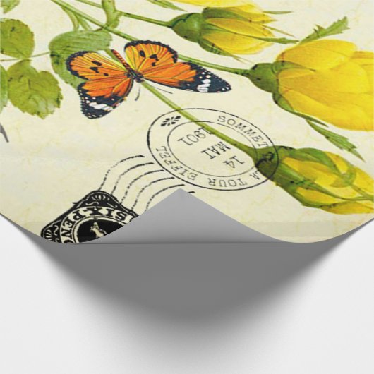  gele rozen cadeaupapier (Hoek)