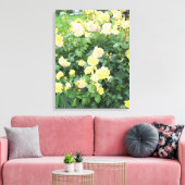 Gele rozen canvas afdruk (Insitu (Woonkamer))