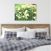 Gele rozen canvas afdruk (Insitu (Slaapkamer))