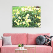 Gele rozen canvas afdruk (Insitu (Woonkamer))