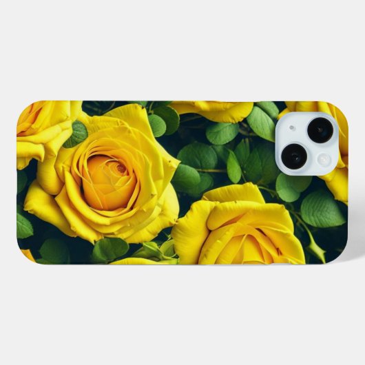 Gele rozen Case-Mate iPhone case (Achterkant (horizontaal))