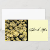 Gele Rozen Dank U Bedankkaart (Voorkant / Achterkant)