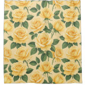 Gele rozen douchegordijn (Voorkant)