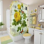  gele rozen douchegordijn