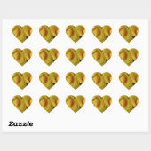 Gele rozen drijven in de ruimte hart sticker (Vel)