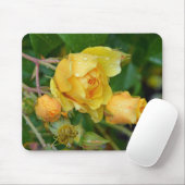 Gele rozen drukken mousepad muismat (Met muis)