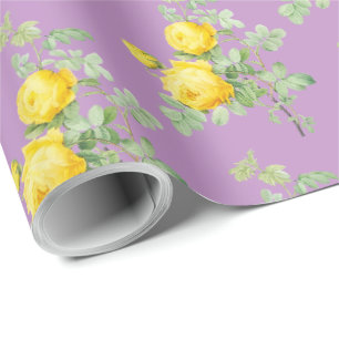 gele rozen Elegant Patroon Cadeaupapier