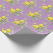  gele rozen Elegant Patroon Cadeaupapier (Hoek)