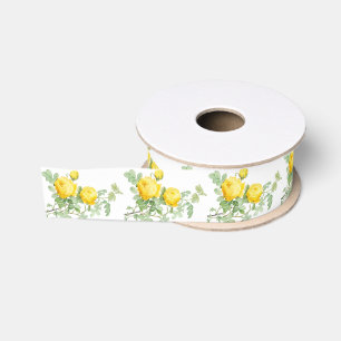 gele rozen Elegant Patroon Grosgrain Lint