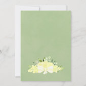  gele rozen en bloesems Elegant Weddenschap Kaart (Achterkant)