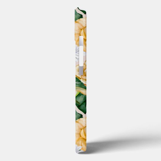 Gele rozen en bruinvissen in Waterverf Case-Mate iPhone Case (Achterkant / Links)