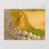 Gele rozen en parels briefkaart (Voorkant)