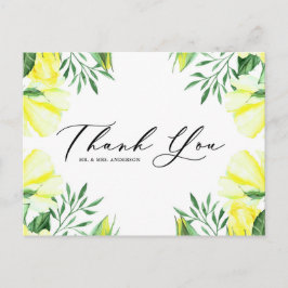 Gele rozen en pony's Bouquet Weddenschap Hartelijk Briefkaart