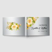 Gele rozen en Silver Wedding Guestbook Gastenboek (Volledig)