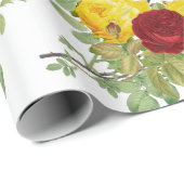 Gele rozen en vogels inpakpapier (Rol Hoek)