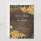 Gele rozen en Vrijgezellenfeest van landhout Kaart (Voorkant)