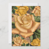 Gele rozen en Vrijgezellenfeest van landhout Kaart (Achterkant)