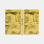 Gele rozen fleece deken (Voorkant (Horizontaal))