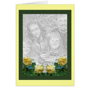 Gele rozen Floral fotokaart