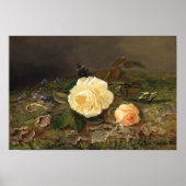 Gele rozen, Floral Poster (Voorkant)