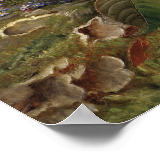 Gele rozen, Floral Poster (Hoek)