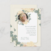 Gele rozen Foto Sympathie Hartelijk dank Kaart (Voorkant / Achterkant)